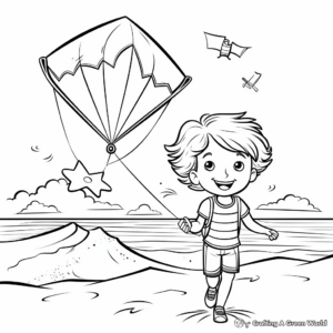Vibrant Summer Kite Coloring Pages 1