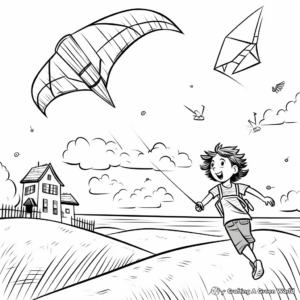 Vibrant Summer Kite Coloring Pages 2