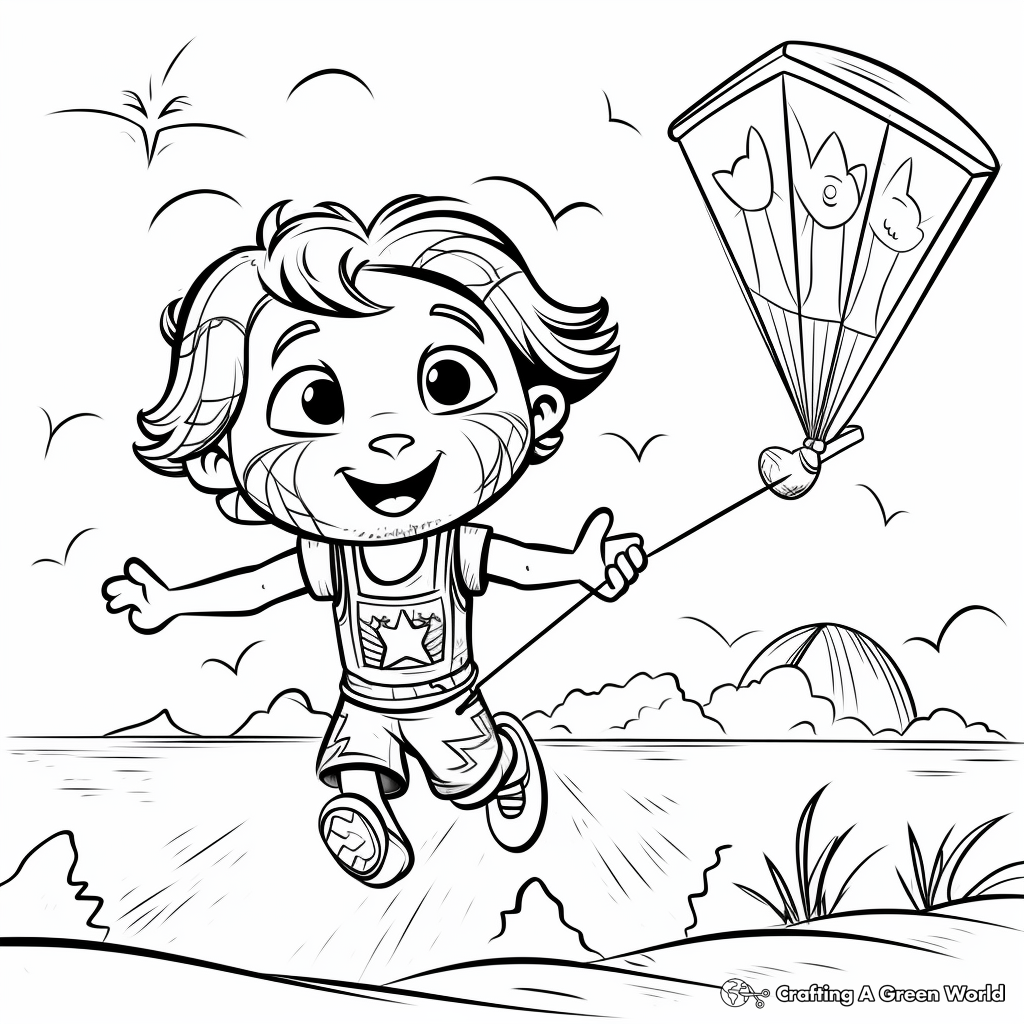 Vibrant Summer Kite Coloring Pages 3
