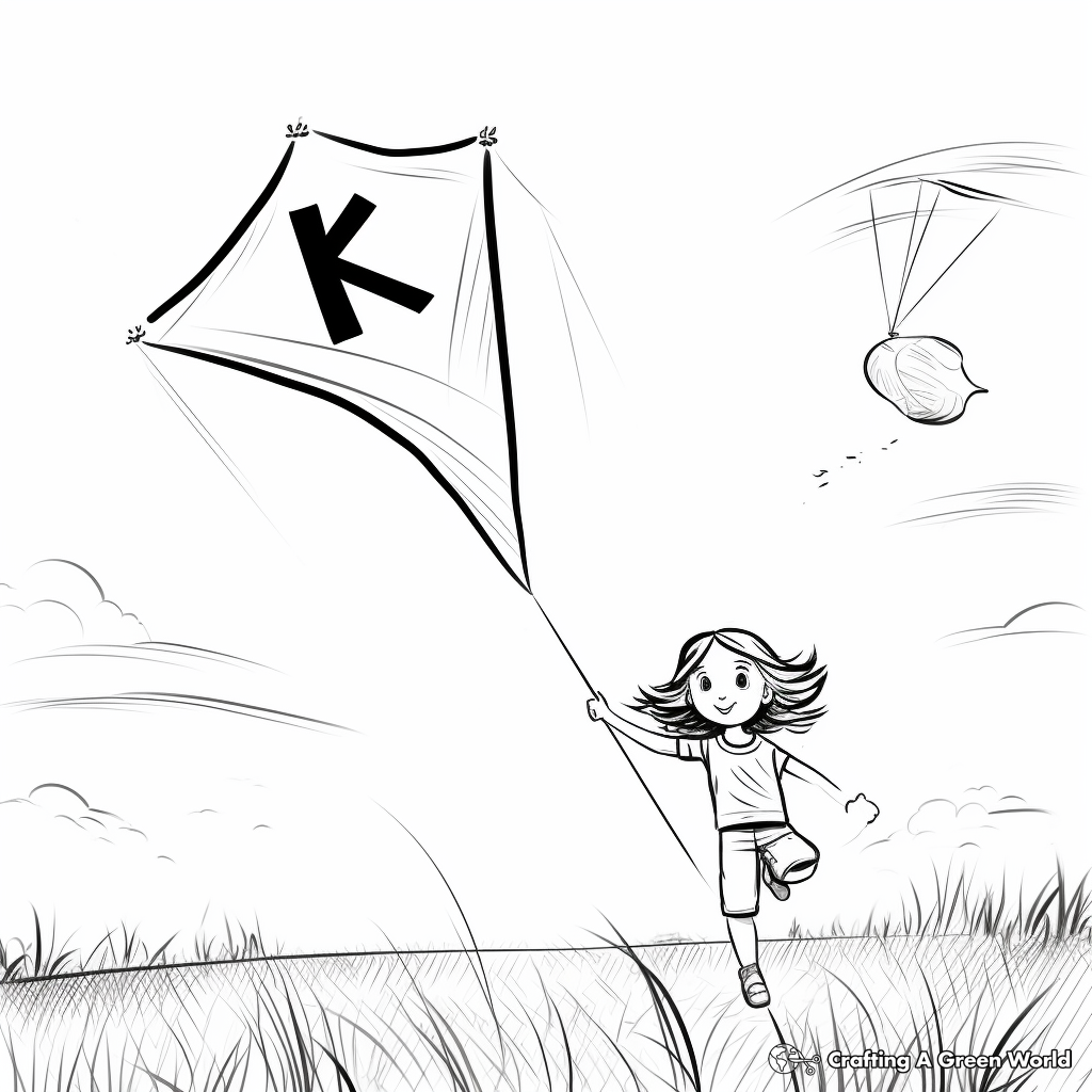 Vibrant Summer Kite Coloring Pages 4