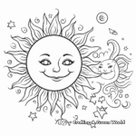 Vibrant Sun and Moon Coloring Pages 4