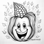 Vibrant Sweetcorn Rainbow Coloring Pages 1