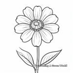 Vibrant Zinnia Flower Coloring Pages 2