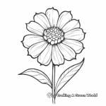 Vibrant Zinnia Flower Coloring Pages 3