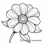 Vibrant Zinnia Flower Coloring Pages 4