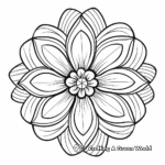 Vibrant Zinnia Mandala Coloring Pages for Everyone 4