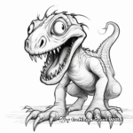 Vicious Velociraptor Coloring Pages 4