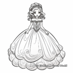 Victorian Style Ball Gown Dress Coloring Sheets 2
