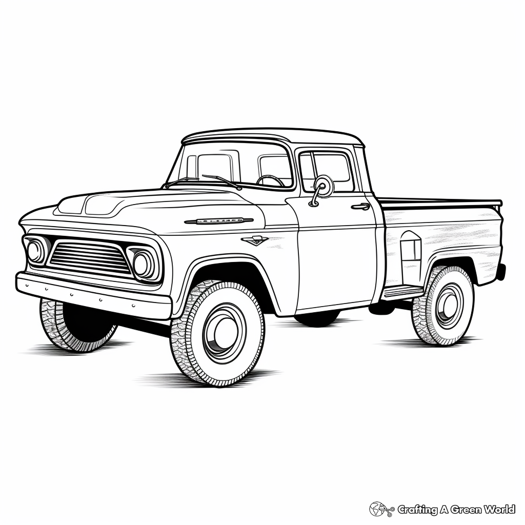 Vintage Chevrolet Truck Coloring Pages 4