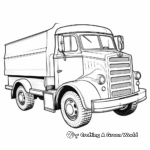 Vintage Garbage Truck Coloring Pages 2