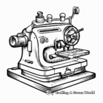 Vintage Letterpress Printer Coloring Pages 2