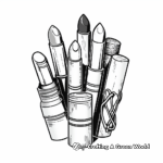 Vintage Lipstick Tubes Coloring Pages 3