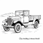 Vintage Model T Truck Coloring Pages 2