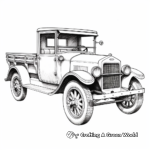 Vintage Model T Truck Coloring Pages 3