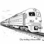 Vintage Passenger Train Coloring Pages 1