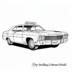 Vintage Police Car Coloring Pages for Adults 2