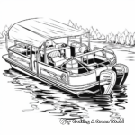 Vintage Pontoon Boat Coloring Pages 1