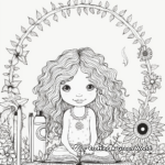 Vintage Rustic Boho Rainbow Coloring Pages 2