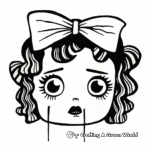 Vintage Sad Rag Doll Face Coloring Pages 3