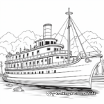 Vintage Steamboat Coloring Pages 2