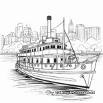 Vintage Steamboat Coloring Pages 3