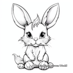 Vintage Style Bunny Coloring Sheets for Adults 3