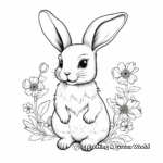 Vintage Style Bunny Coloring Sheets for Adults 4