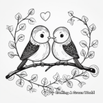 Vintage Style Love Bird Coloring Pages 2