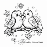 Vintage Style Love Bird Coloring Pages 4