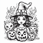 Vintage Style Witchcraft Coloring Pages 2