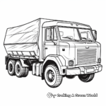 Vintage Trash Collection Truck Coloring Pages 2