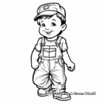 Vintage Worker Overalls Coloring Pages 1