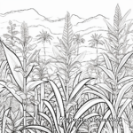 Vivid Heliconia Plant Coloring Pages 2