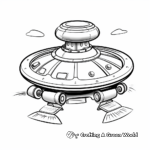 Vivid UFO: Flying Saucer Coloring Pages 1