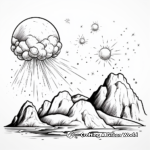 Volcano Eruption Fireball Coloring Pages 2
