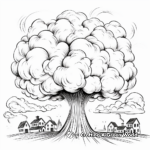 Volcano Eruption Fireball Coloring Pages 3