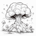 Volcano Eruption Fireball Coloring Pages 4