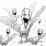 Vultures’ Flight Coloring Page for Kids 1