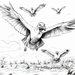 Vultures’ Flight Coloring Page for Kids 3
