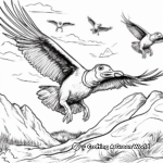 Vultures’ Flight Coloring Page for Kids 4