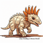 Walking Triceratops Coloring Pages for Children 3
