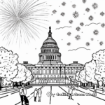 Washington DC Fireworks Coloring Pages 1