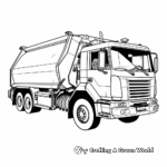 Waste Disposal Truck: Another Type of Garbage Truck Coloring Pages 4
