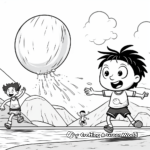 Water Balloon Fight Coloring Pages for Summer 1