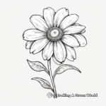 Watercolor-Inspired Daisy Coloring Pages 1