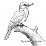 Watercolor-Style Kingfisher Coloring Pages 1