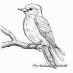 Watercolor-Style Kingfisher Coloring Pages 2