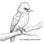 Watercolor-Style Kingfisher Coloring Pages 4