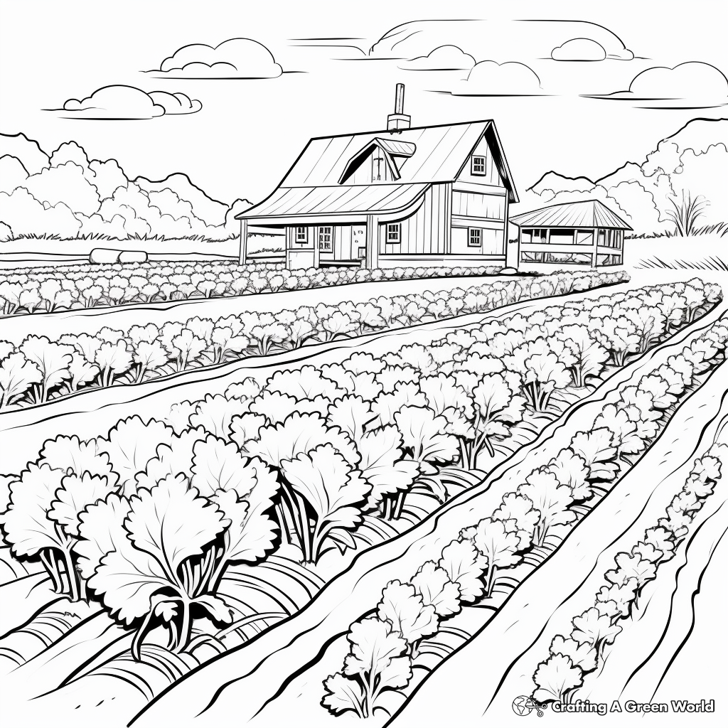 Weed Farm: Field-Scene Coloring Pages 1
