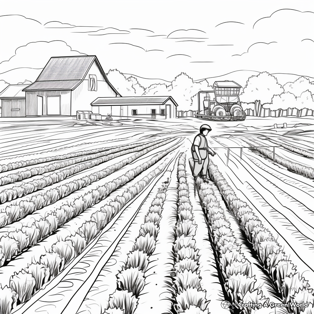 Weed Farm: Field-Scene Coloring Pages 4